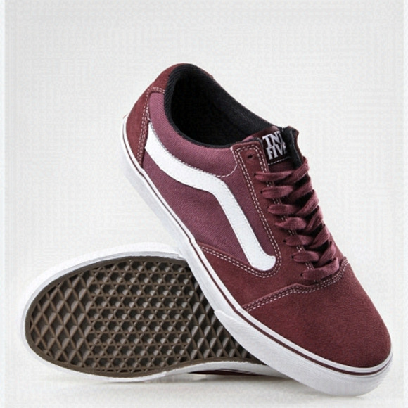 VANS Old Skool Maroon and White youth size 4 - Picture 1 of 8